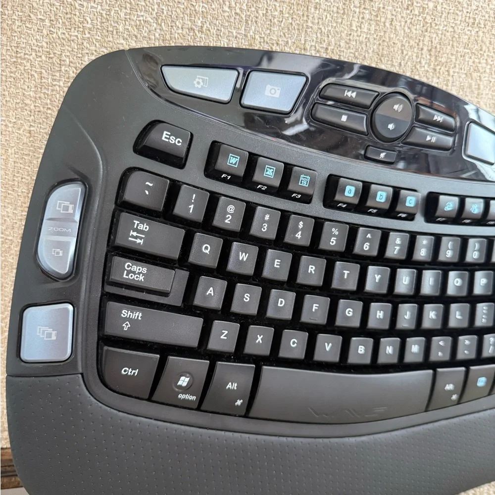 Logitech Black Ergonomic Wireless Keyboard with Palm Rest model Y-CRP140